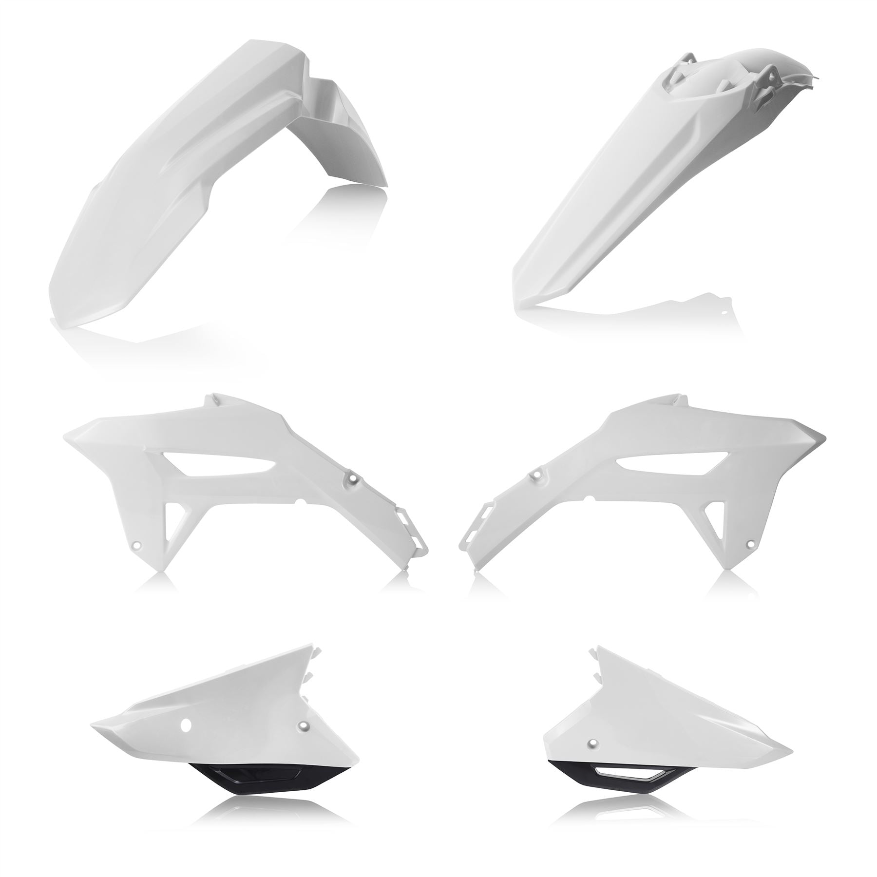 Acerbis Plastic Kit White Black For HONDA CRF 250 R 2022-2024